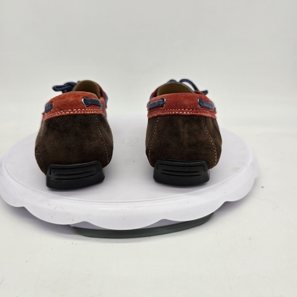 Vaneli Shoe Women's 7 Suede Driving Moccasins Brown Red Blue - Picture 6 of 8